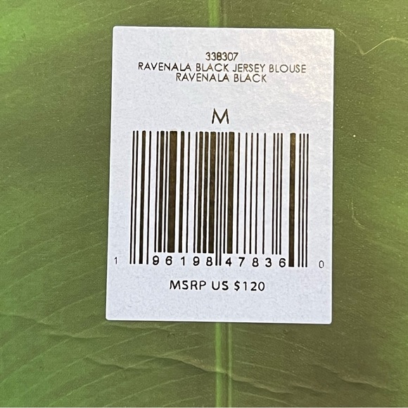 NWT Farm Rio Black Ravenala Jersey Blouse medium - Picture 5 of 9